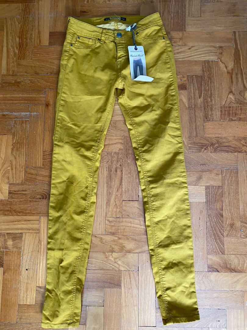 mustard skinny trousers