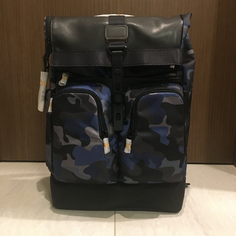 Tumi london roll top backpack camo 2025