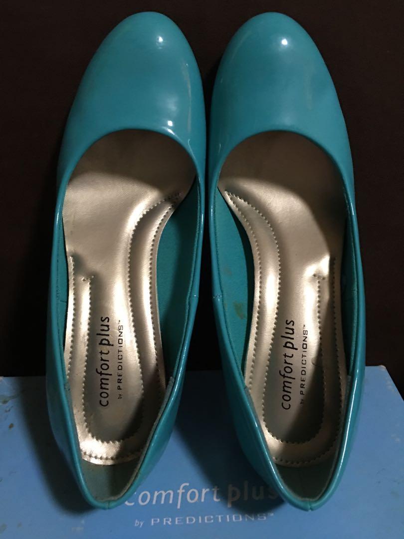 Payless-Comfort Plus- Pump shoes Aqua (Size 36) (Category: Heels) located in Manila. Submitted by ap120924 (Listing ID 1025370652, Image 2). Description: Authentic Payless comfort plus. personal bought abroad. 2 times used only. Good as new. with box. 2 inches heels but very comfy inside(comfort plus brand by payless). Can be used for office, casual, party, formal. Trendy. Very cute in aqua color. SF will be shouldered by the buyer.