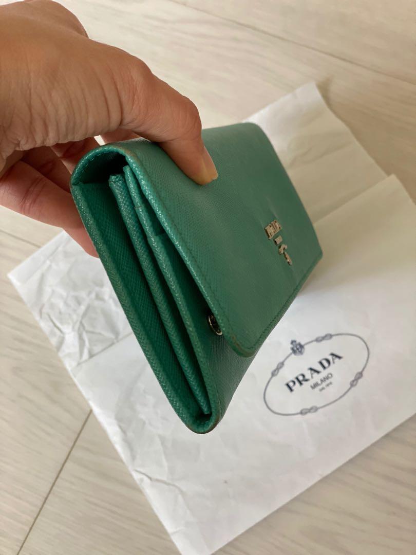 Prada Giada Small Zip Cardholder Wallet