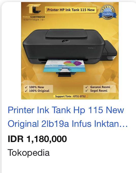 Printer HP Ink Tank 115, Elektronik, Lainnya di Carousell