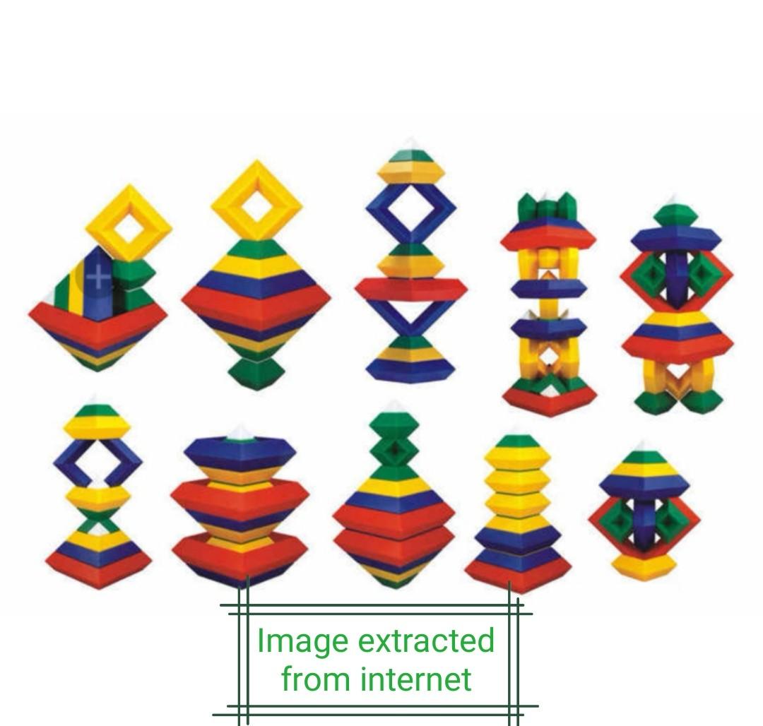 Pyramid Geometry Stacking Building Blocks, Hobbies & Toys, Toys & Games ...