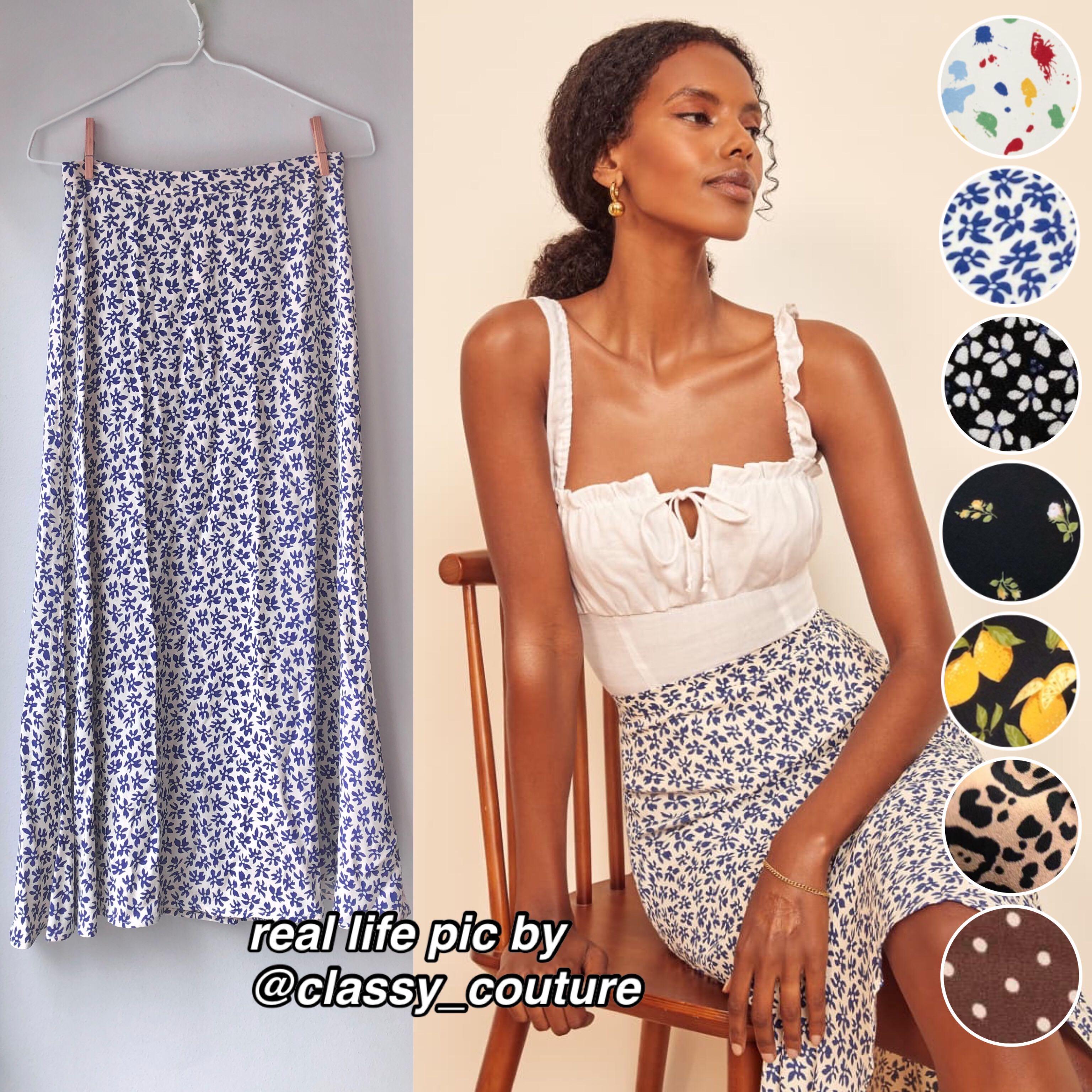 real life pic Authentic Reformation Bea Skirt ref
