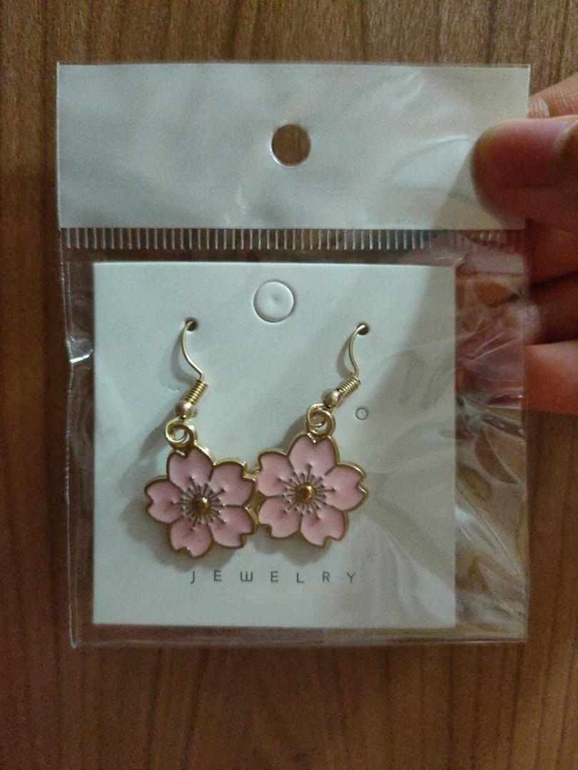 Sakura Flower Earrings Women S Fashion Accessories On Carousell