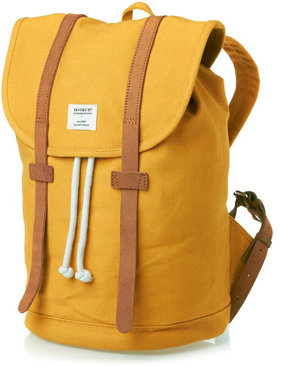 sandqvist yellow backpack