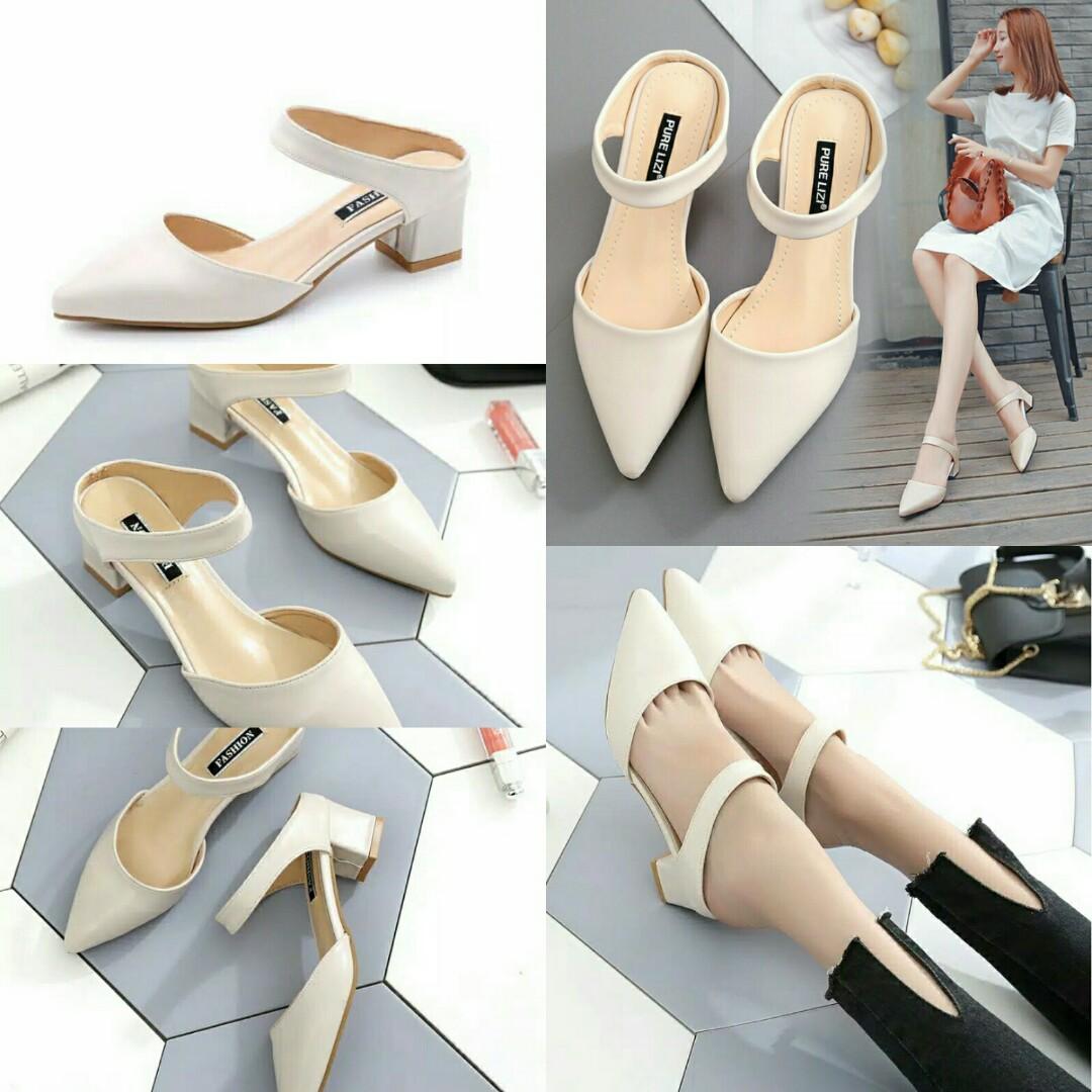 Sepatu heels korean style import wanita 