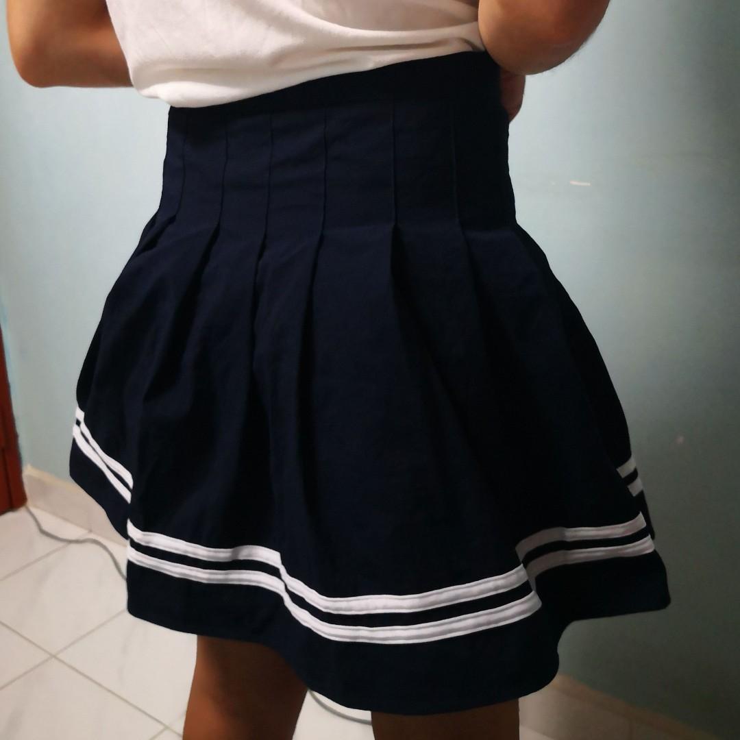 Black and white a line skirt Clearance