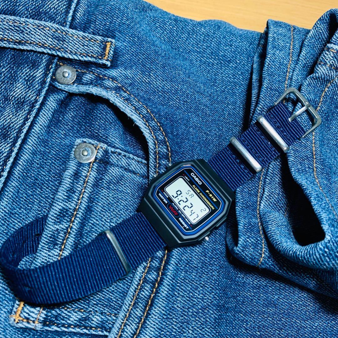 Special Edition Casio F91 W on Blue Nato Mobile Phones Gadgets