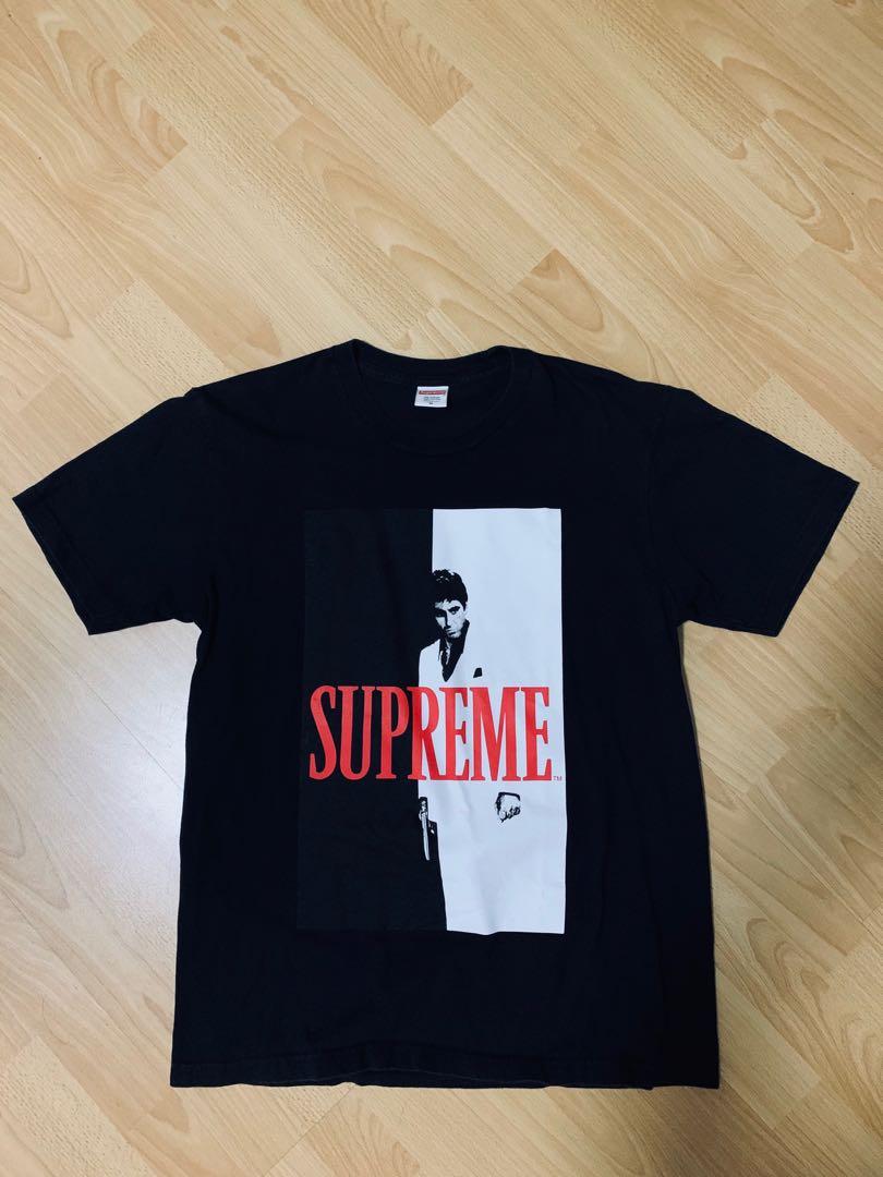 Supreme Scarface Split Tee Black M, Men's Fashion, Tops & Sets