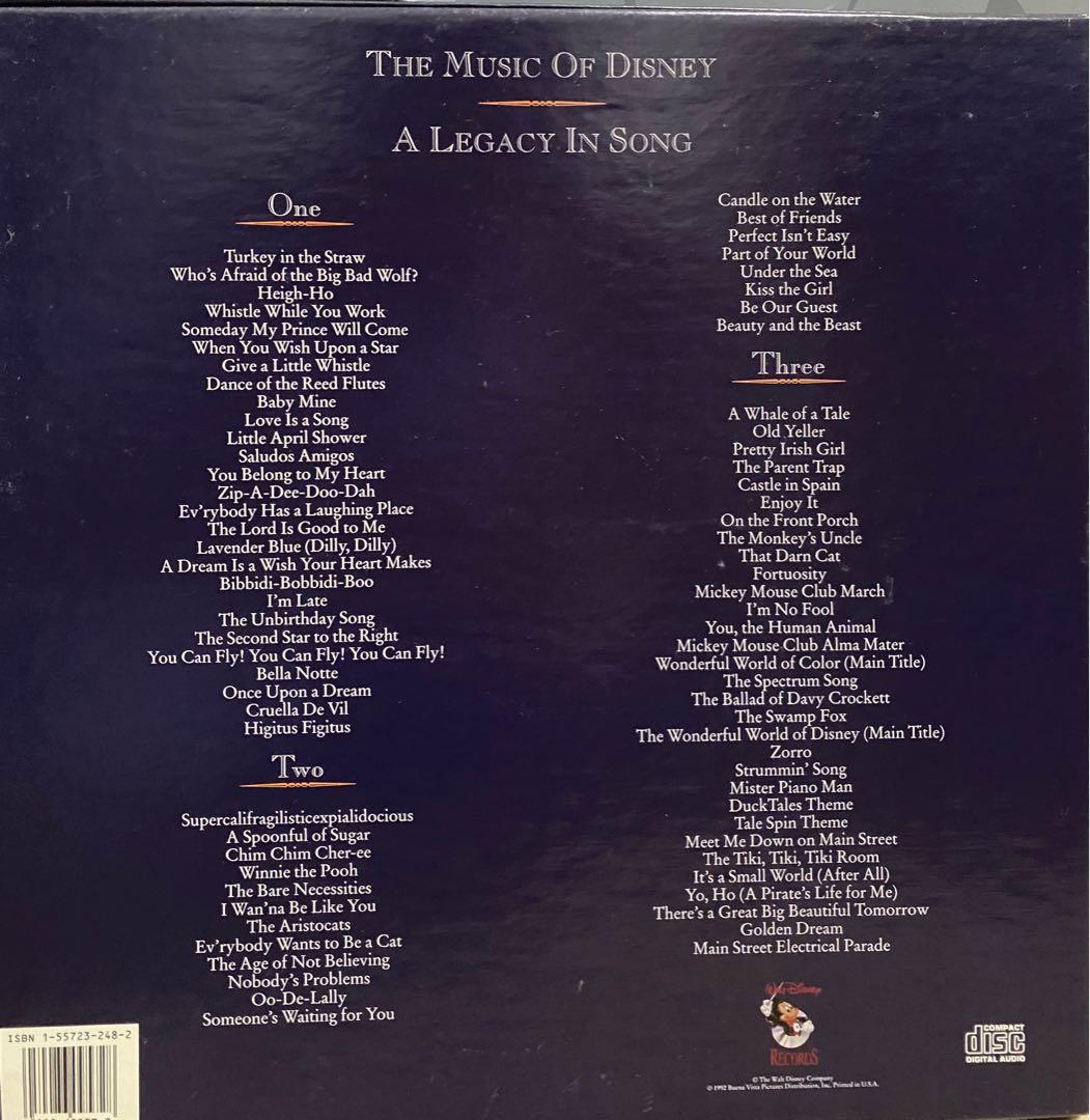 The Music Of Disney A Legacy In Song Vintage Collectibles Vintage Collectibles On Carousell
