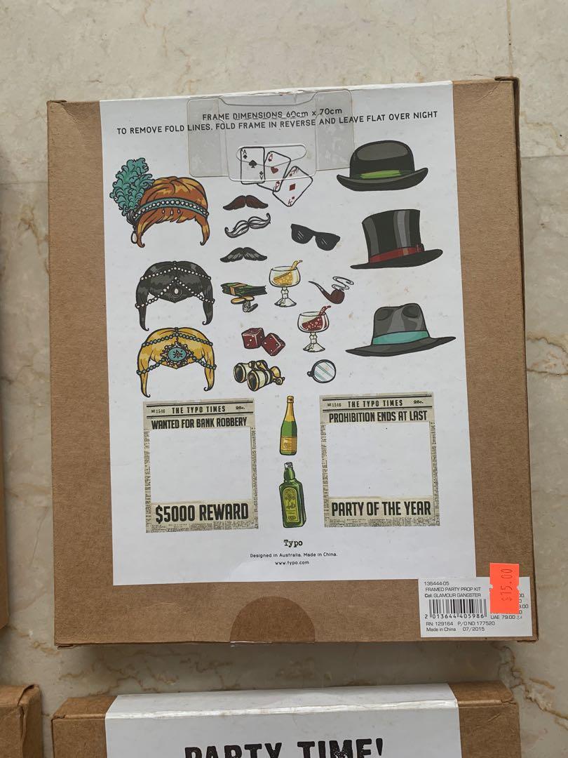 TYPO Party Prop Kits / Photo Booth Props (4 Designs), Everything Else