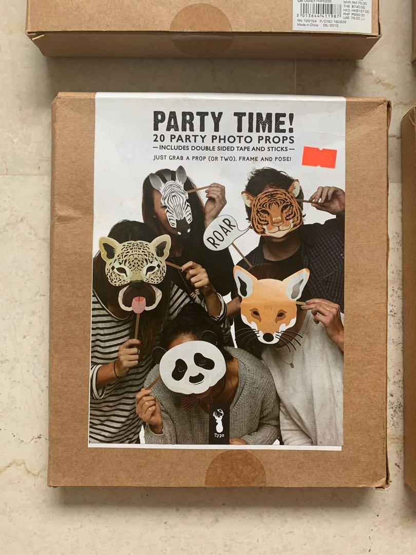 TYPO Party Prop Kits / Photo Booth Props (4 Designs), Everything Else
