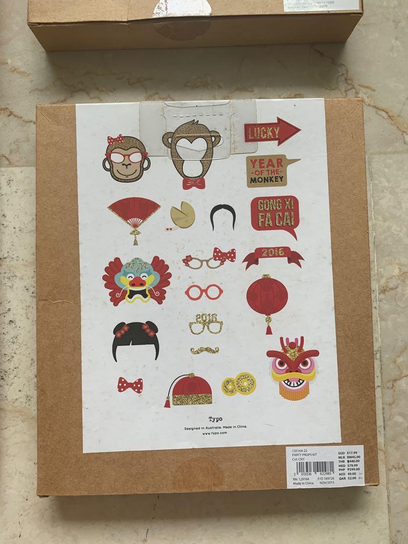 TYPO Party Prop Kits / Photo Booth Props (4 Designs), Everything Else