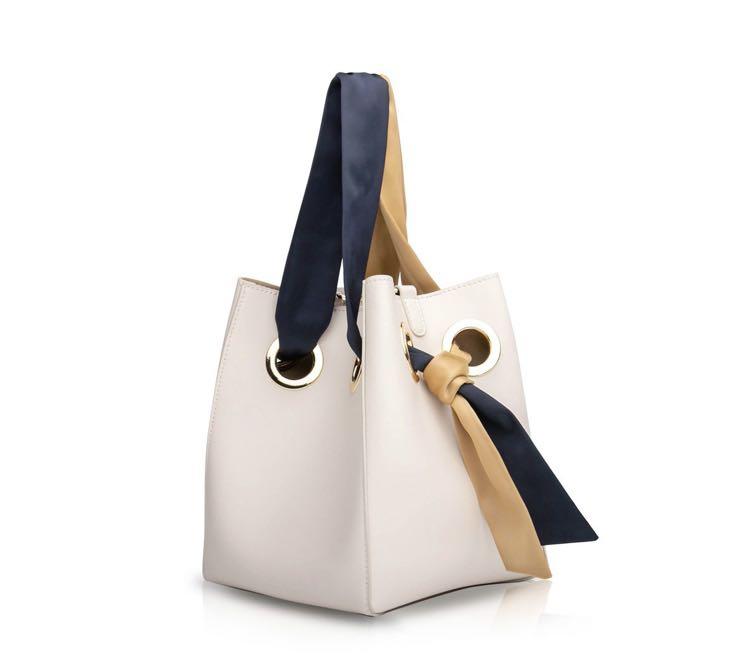 Ribbon handle bucket bag hotsell