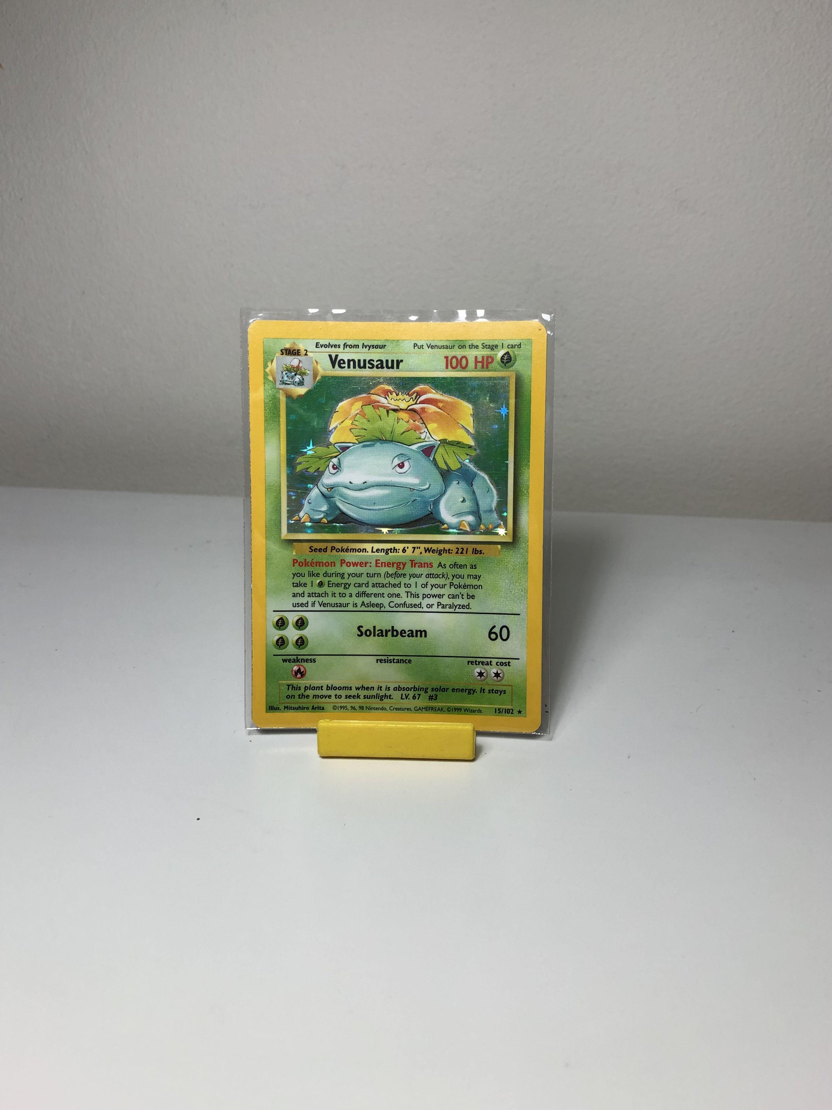 Venusaur Holo Base Set Pokemon Card Toys Games Board Games Cards On Carousell