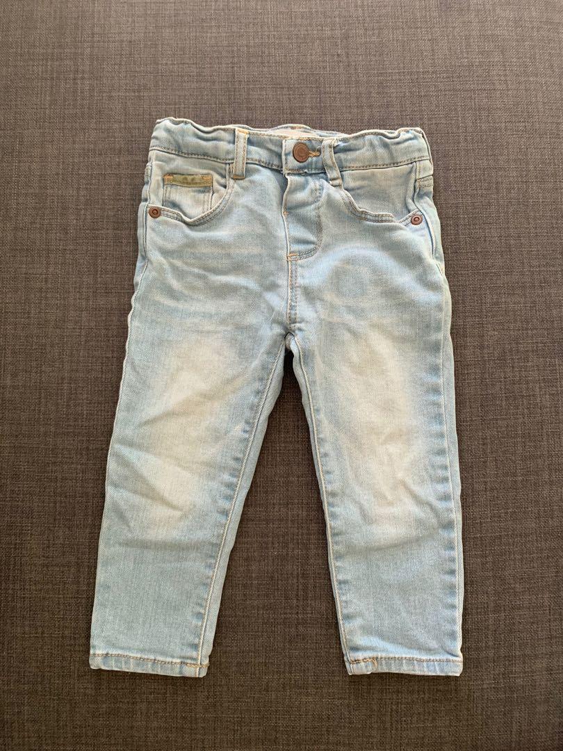 Zara Baby Boy Girl Faded Jeans 12 18 Months Babies Kids Babies Kids Fashion On Carousell