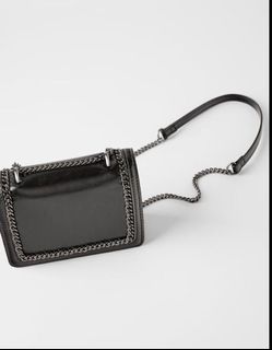 zara leather cross body bag