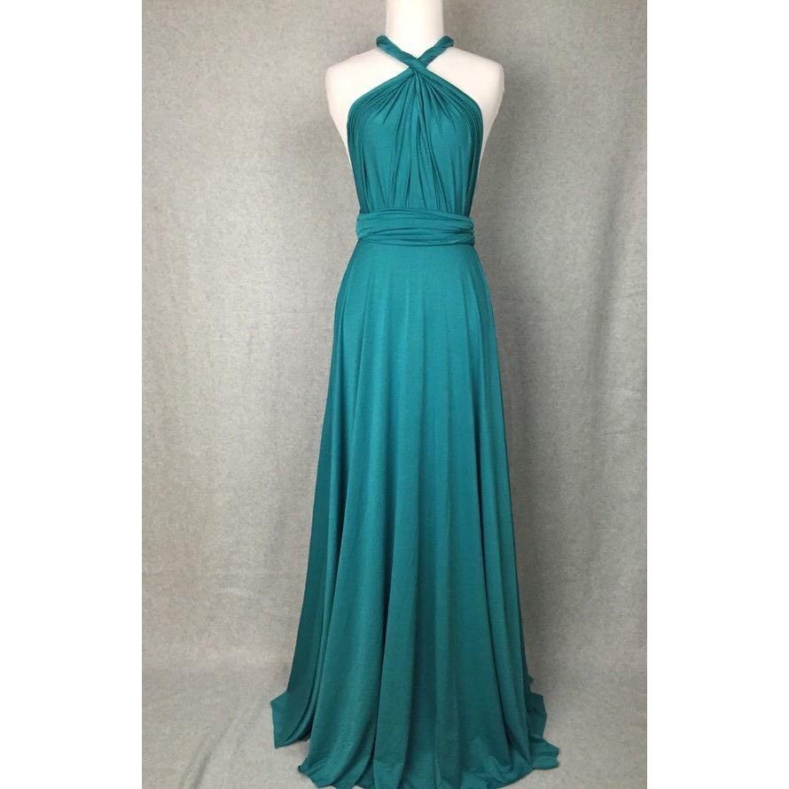 Teal green outlet infinity dress