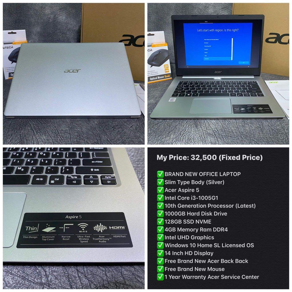 Acer Aspire 5 I3 10th Gen Hhd Ssd Electronics Computers Laptops On Carousell