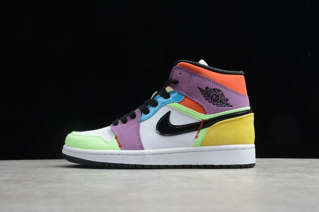 Air jordan 1 mid se multicolor light bulb cheap