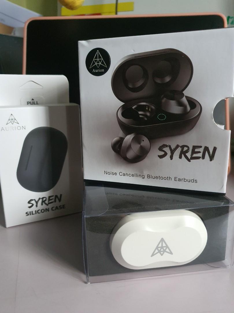 Aurion Syren White Ear Buds Wireless Bluetooth Noise Cancelling Audio Headphones Headsets on Carousell