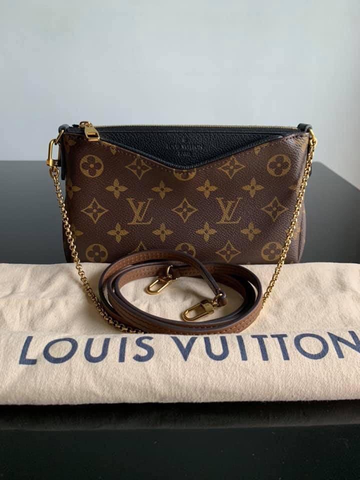 💯Authentic Louis Vuitton Pallas Clutch in Noir, Women's Fashion, Bags &  Wallets, Purses & Pouches on Carousell