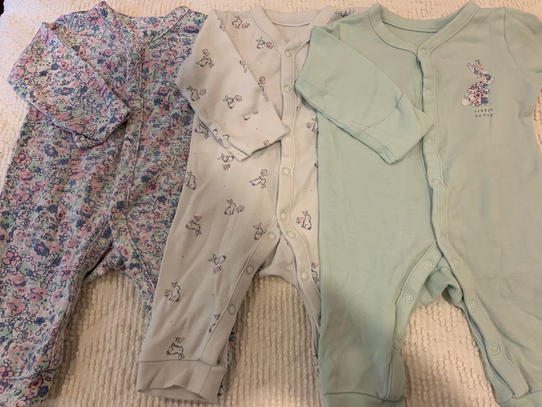 mothercare baby girl sleepsuits