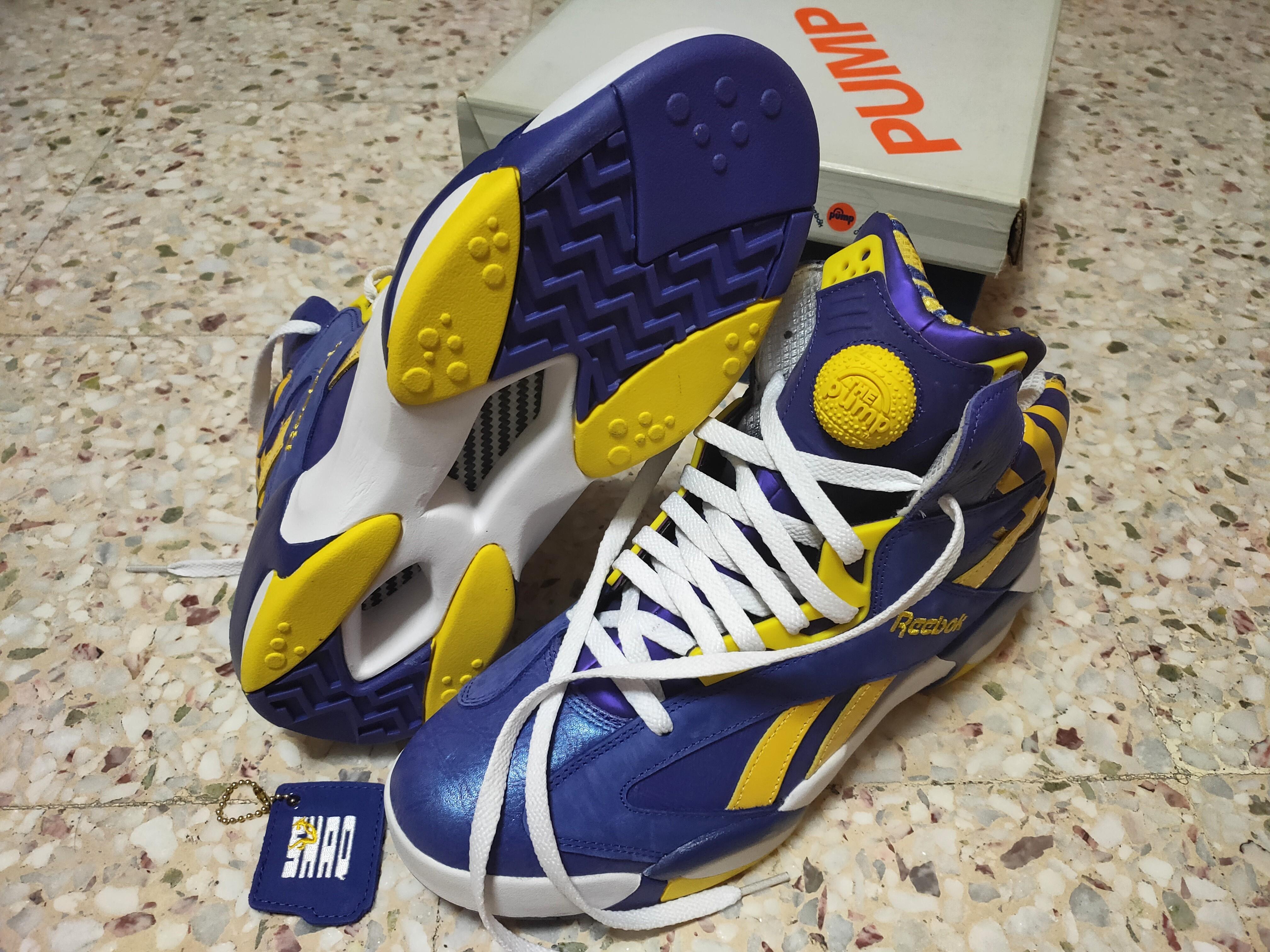 reebok shaq attaq purple yellow