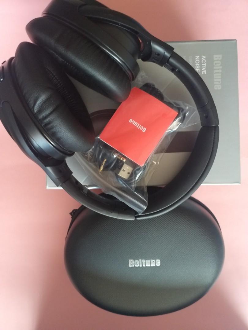 boltune active noise cancelling wireless stereo headphones