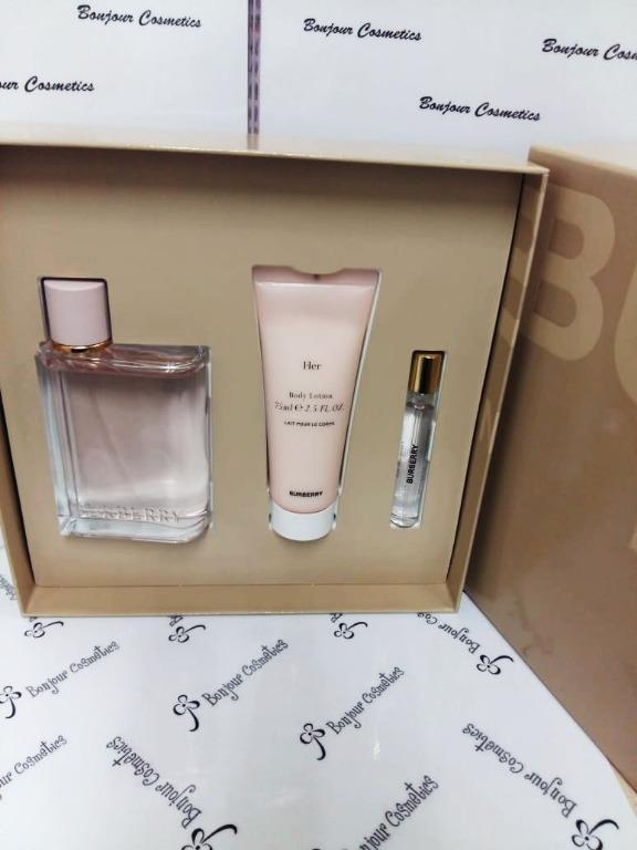 Burberry HER Collection LoNDOn EnGLAND EDP 3 pcs GIFT SET, Beauty &  Personal Care, Fragrance & Deodorants on Carousell