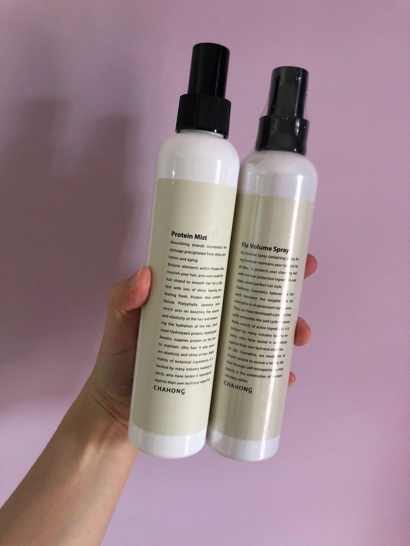 Chahong Protein Mist & Fix Volume Hair Spray, Beauty & Personal Care, Hair  on Carousell