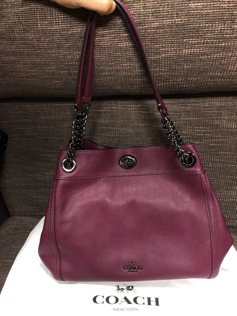 Coach edie dark discount berry