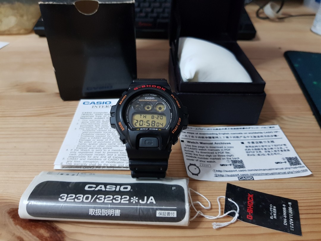 Dw6900 B Fox Fire Made In Japan Full Set Men S Fashion Watches On Carousell