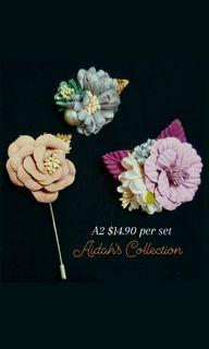 Flower brooches