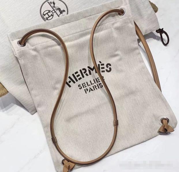 hermes canvas backpack