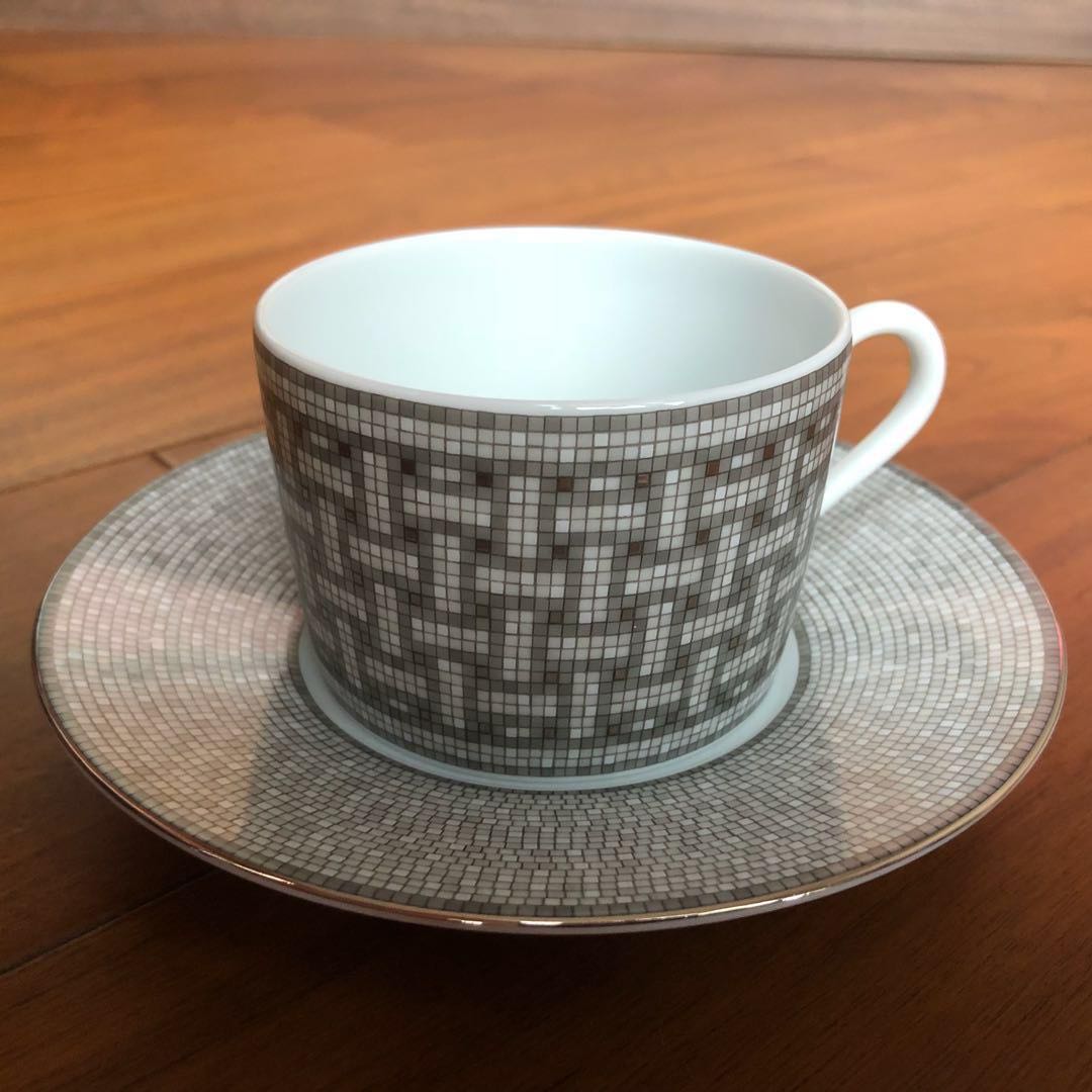 Hermes Mosaique au 24 tea cup and saucer (2sets)
