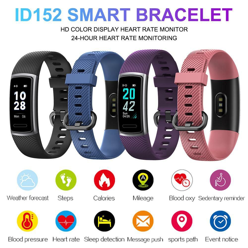 ID152 Smart Bracelet Fitness Tracker Heart Rate Sleep Monitoring