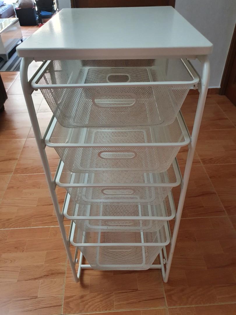 IKEA Algot 6 tier drawers with basket, Furniture & Home Living