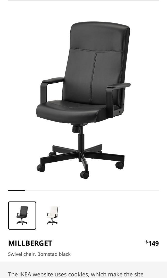 IKEA Millberget Desk Chair in Black Furniture Home Living Furniture Chairs on Carousell