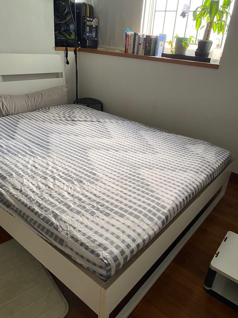 Ikea Trysil Queen Bed And Mattress Furniture Beds Mattresses On Carousell
