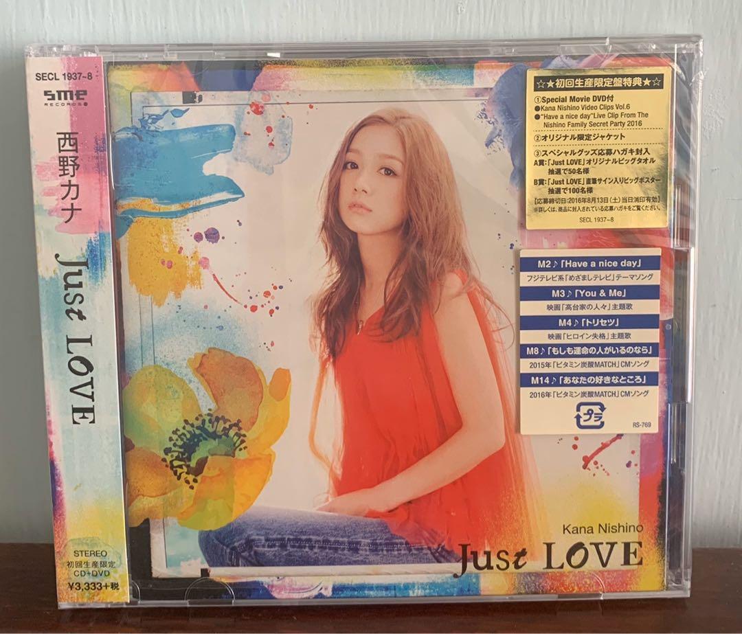 西野加奈Kana Nishino Just LOVE日版初回限定盤CD+DVD, 興趣及遊戲 