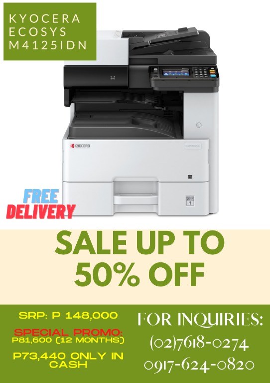 Kyocera Ecosys M4125idn, Photocopier for School, Office, Business, Copier, Printer, Scanner