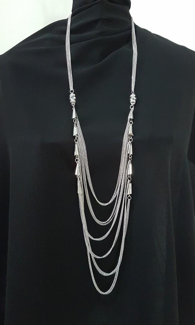 Long Neclace Rantai Leher Panjang Women S Fashion Accessories On Carousell