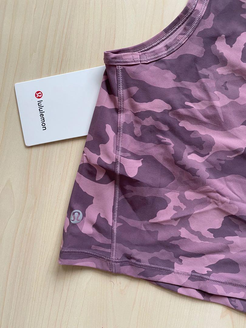 NWT Lululemon Sculpt Cropped Tank Incognito Camo Pink Taupe Multi