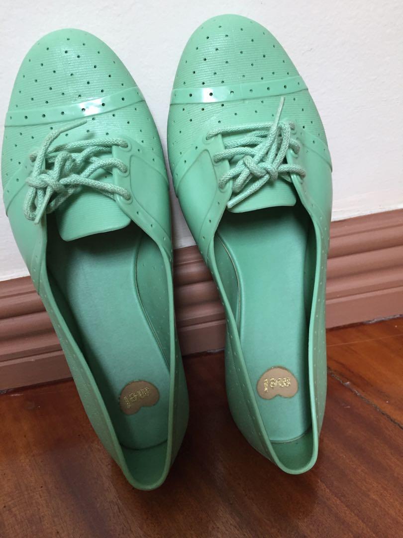 light green colour shoes