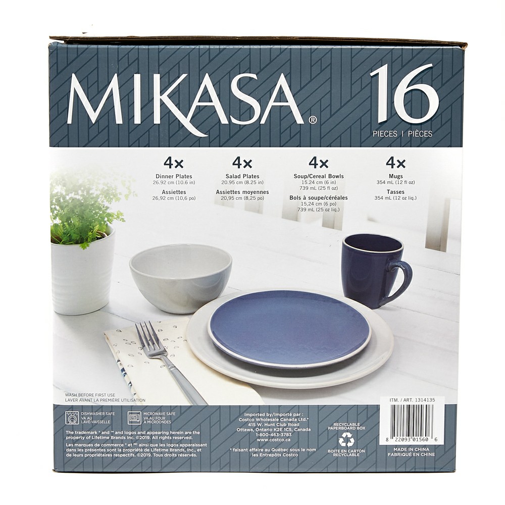 Mikasa Nelly Stoneware Dinnerware Set 16s Furniture Home Living