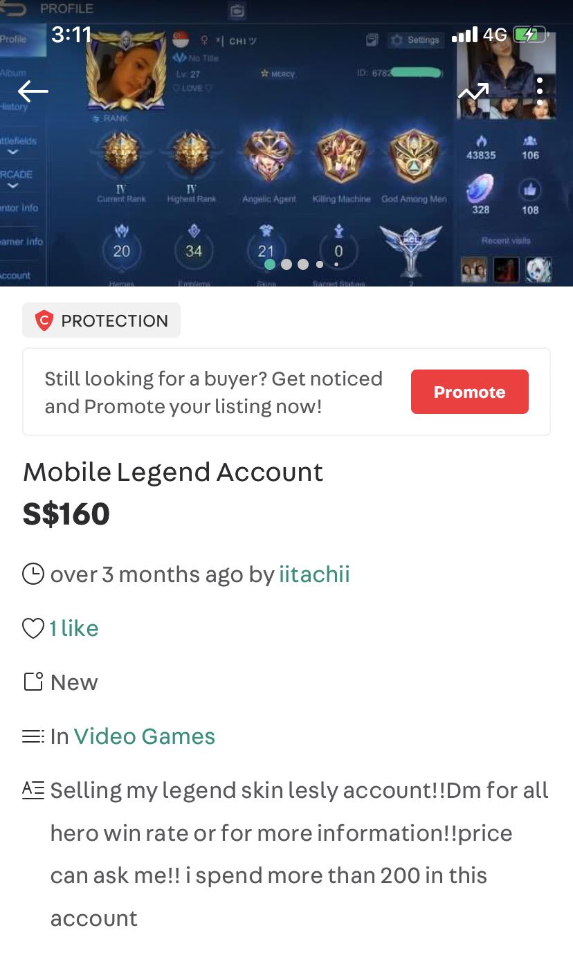Mobile legend, Video Gaming, Gaming Accessories, Game Gift Cards ...