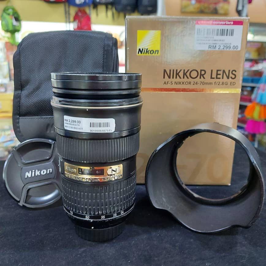 Nikon Lens Af S Nikkor 24 70mm F2 8g Ed Comes With Box Photography On Carousell