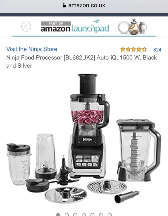 Ninja Complete Food Processor with Auto-iQ and Nutri Ninja 1500W - BL682UK2  - Ninja Kitchen Systems