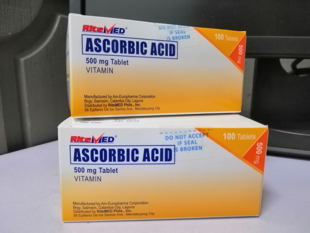 ritemed ascorbic acid vitamin c 500mg 100 tablets